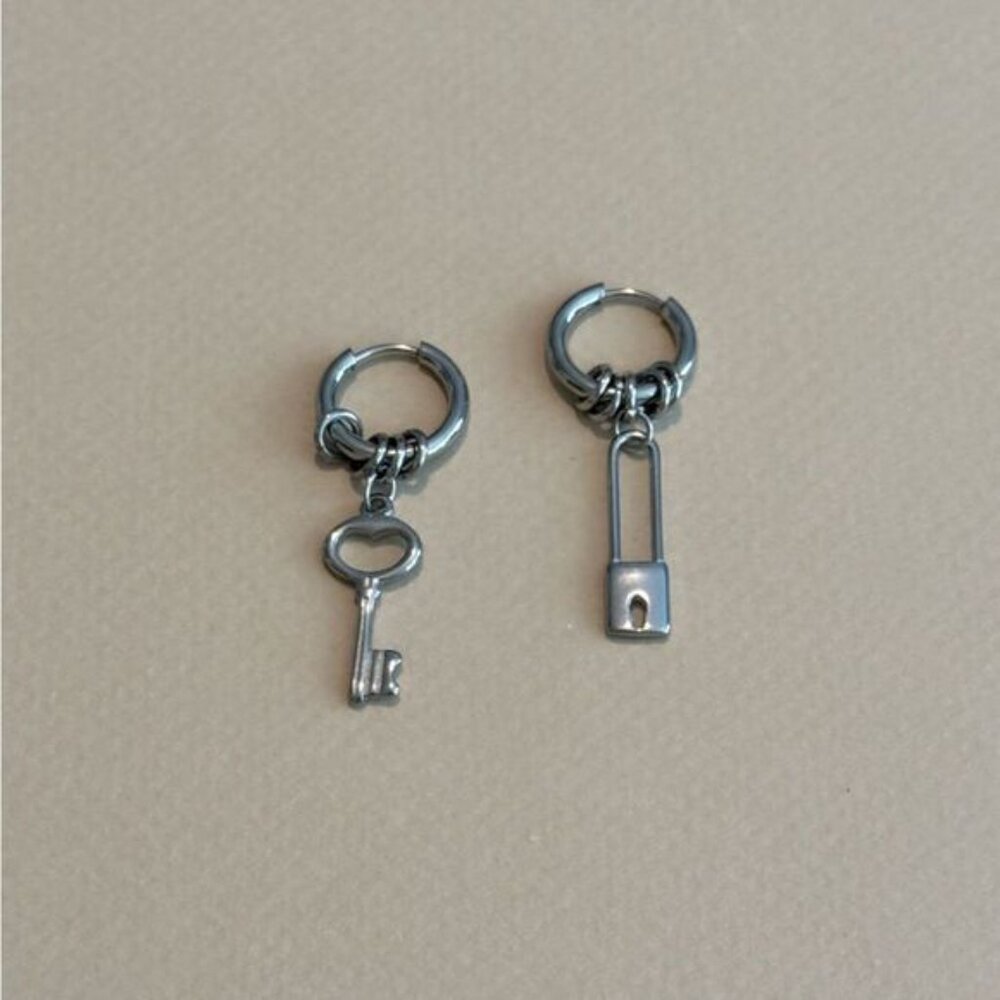 Key Earrings N1351 - Picture 2 of 4